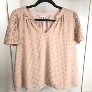 Anthropologie One September Cora Clip dot blouse S